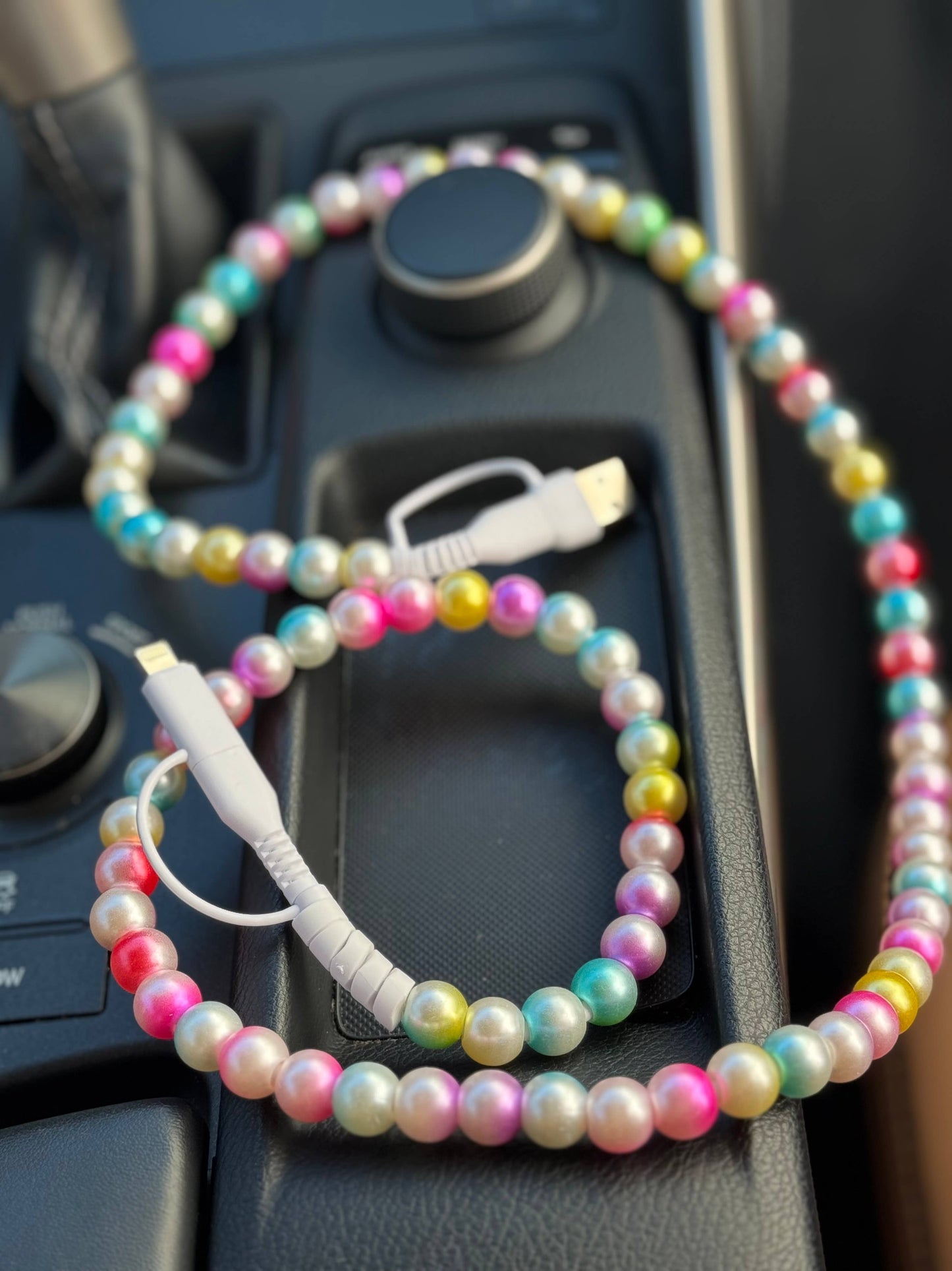Beaded Charger Cable - MultiColored