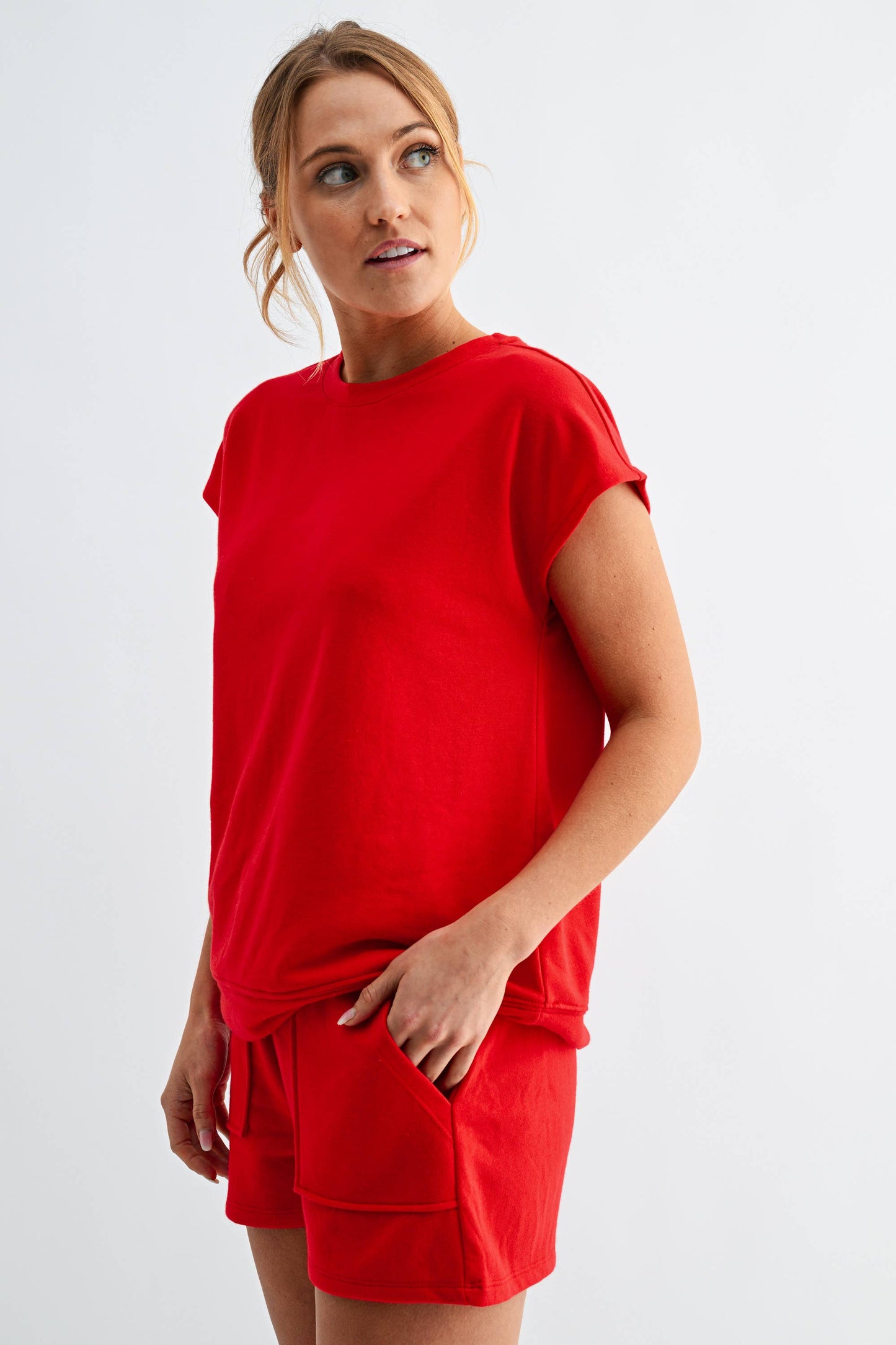 French Terry Comfort Set in Red