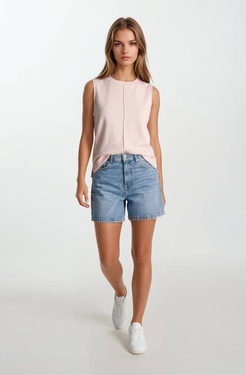 Brushed Modal Tank in Blush