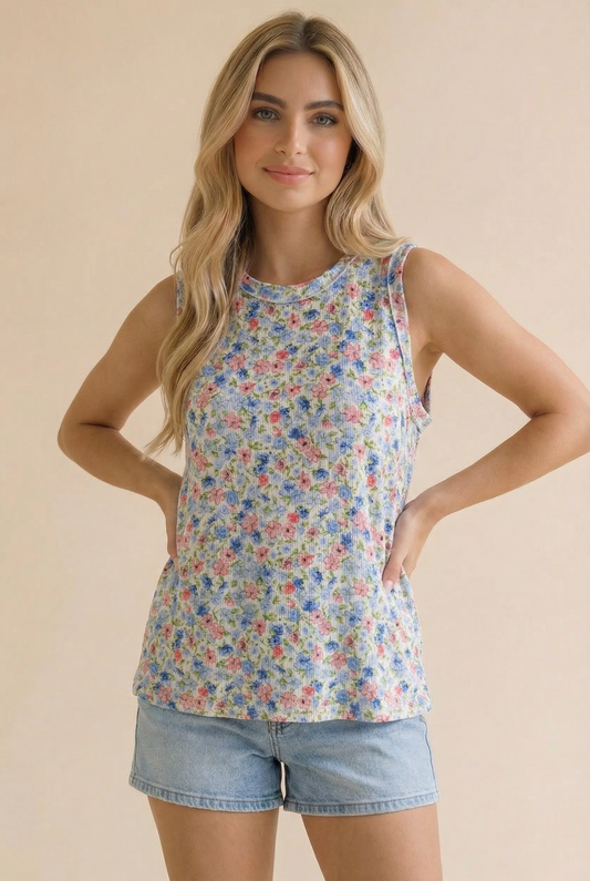 Floral Banded Tank