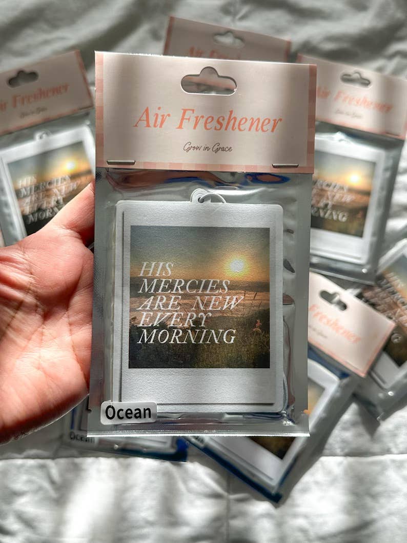 Car Freshie - His Mercies Are New Every Morning (ocean)