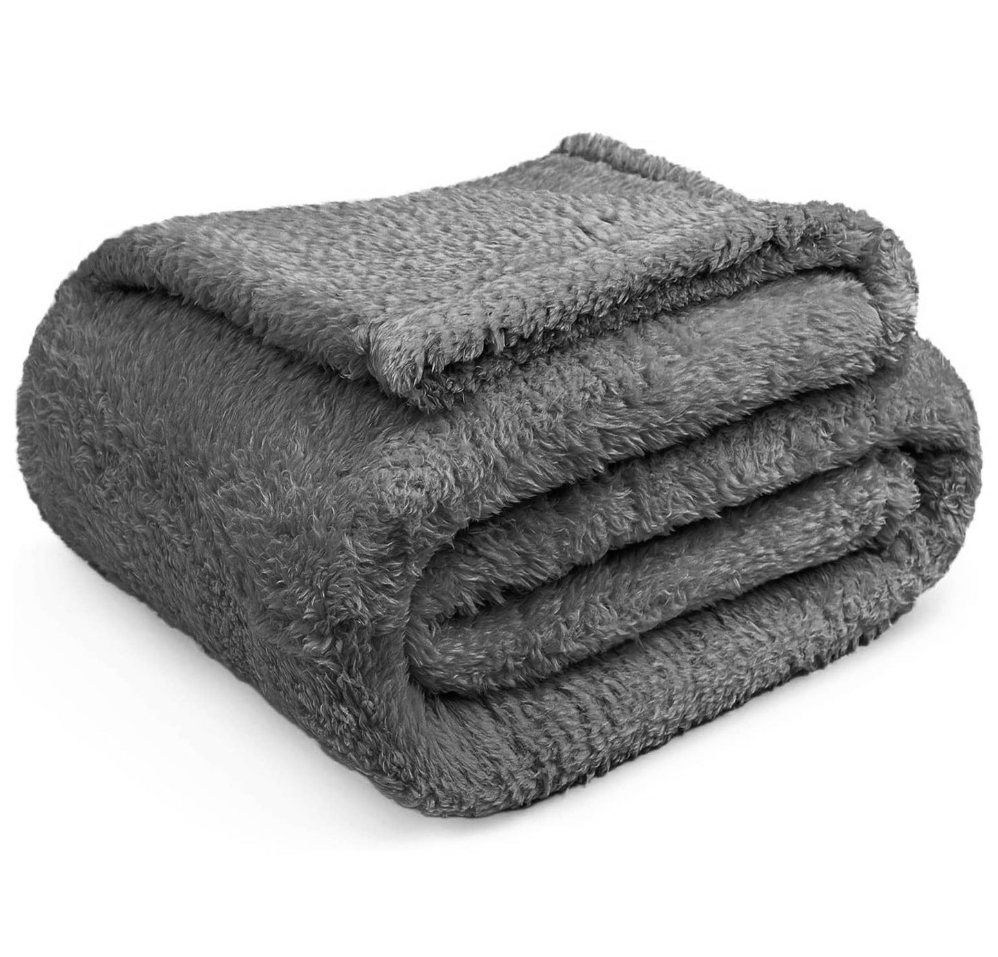 DOORBUSTER - Textured Cozy Blanket in Dark Grey