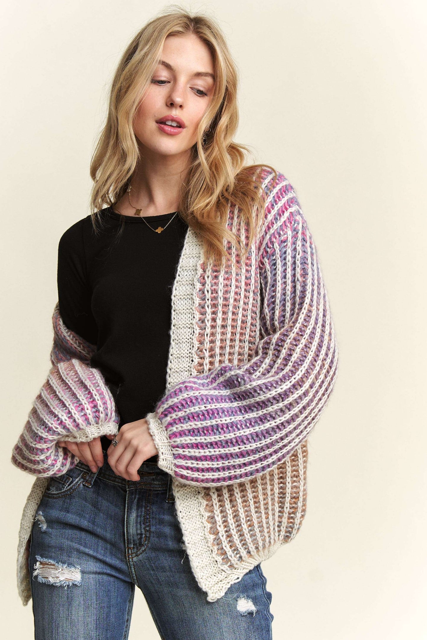 Ombré Sweater Cardigan