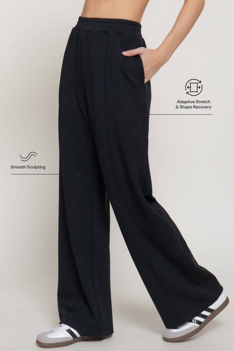 Soft Scuba Pants in Black