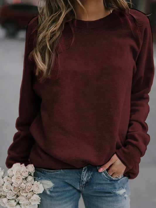 Pullover Crew in Burgandy