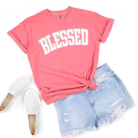 Graphic — Blessed in Dark Coral