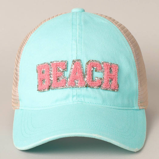BEACH Ball Cap in Mint