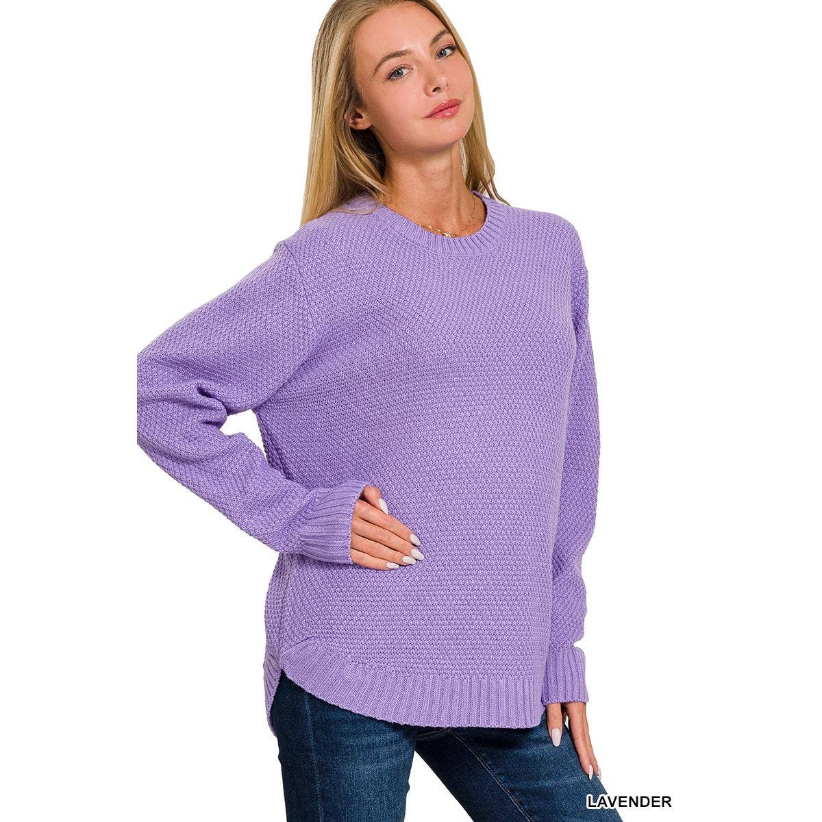 Basic Sweater in Lavender