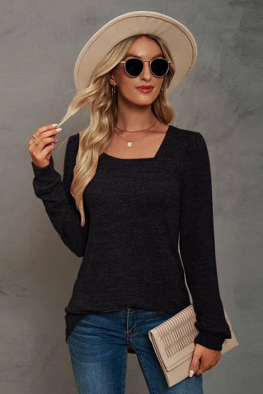 SMALL - Sweetheart Top in Black