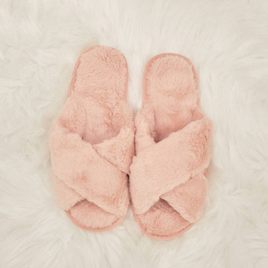 Fluffy Slippers in Pink